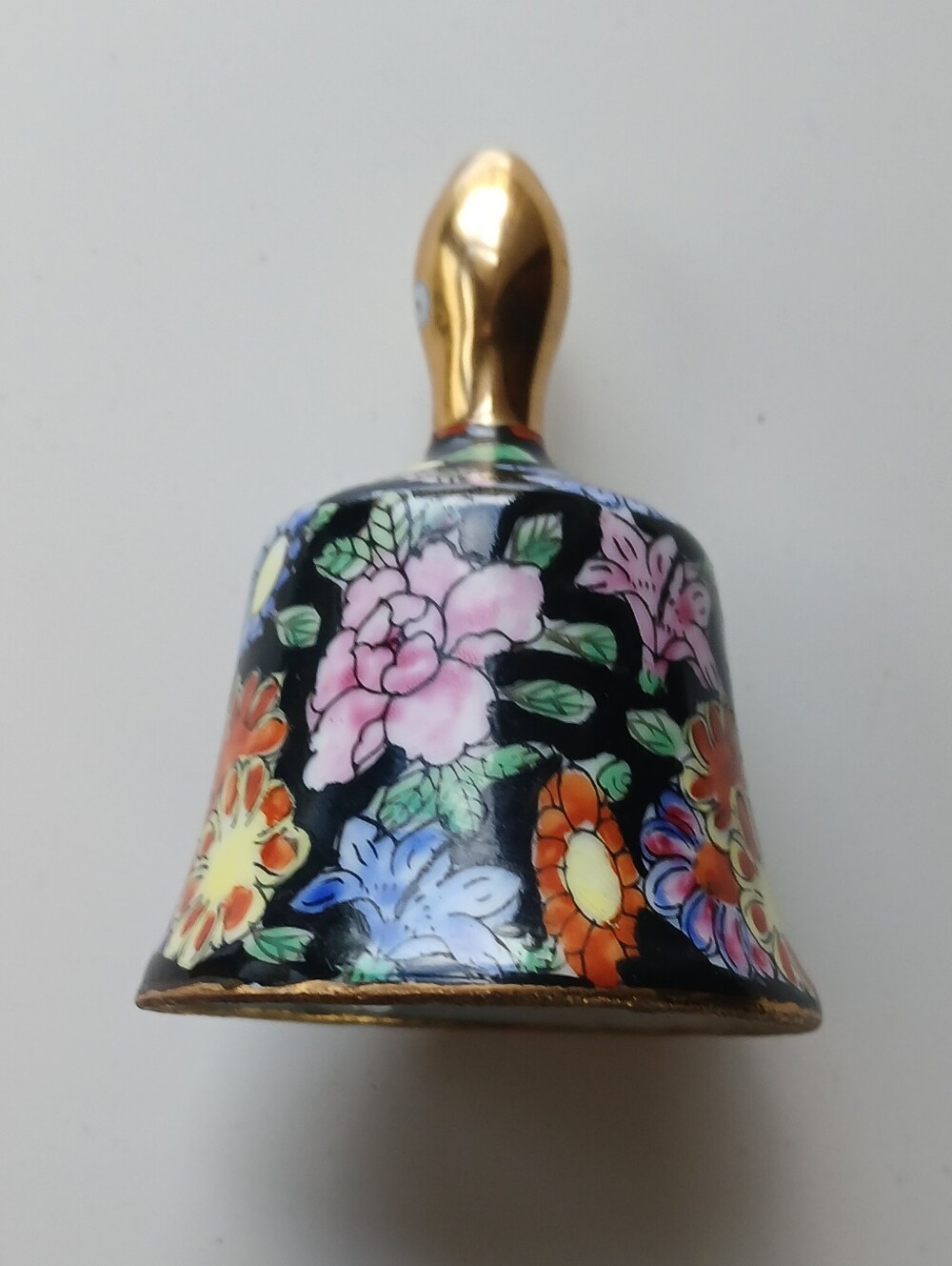 Decorative Floral Chintz Porcelain Bell Small Flowers Refined Accents Decorative